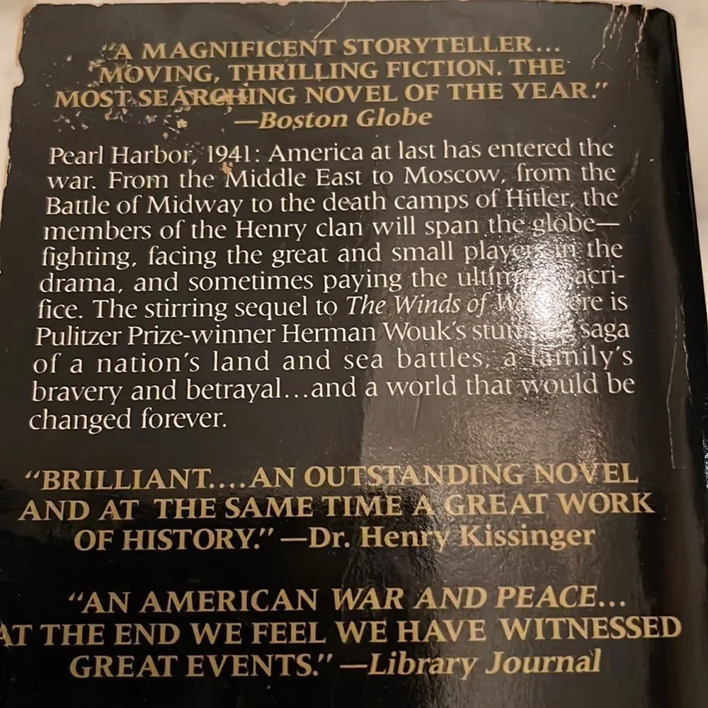 Book : War and Remembrance by Herman Wouk